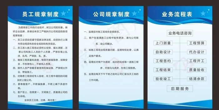 员工规章制度图片cdr矢量模版下载