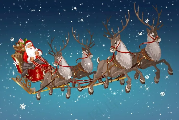 圣诞老人送礼图片(5669X3969(DPI:72))psd模版下载