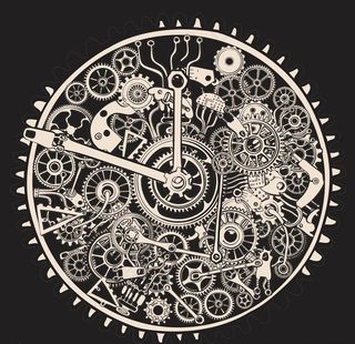 扳手齿轮机器零件矢量图下载图片