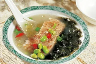 绿豆紫菜煨排骨图片