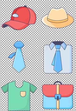 男士帽子领带图片