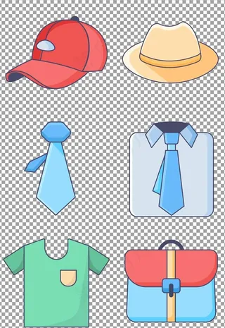 男士帽子领带图片