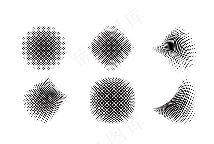 灰色几何波点图片