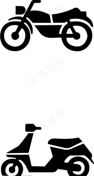 黑色摩托车图片