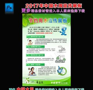 2017年中国水周宣传展板图片