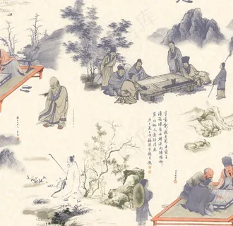 中式山水图图片 中式山水图图片