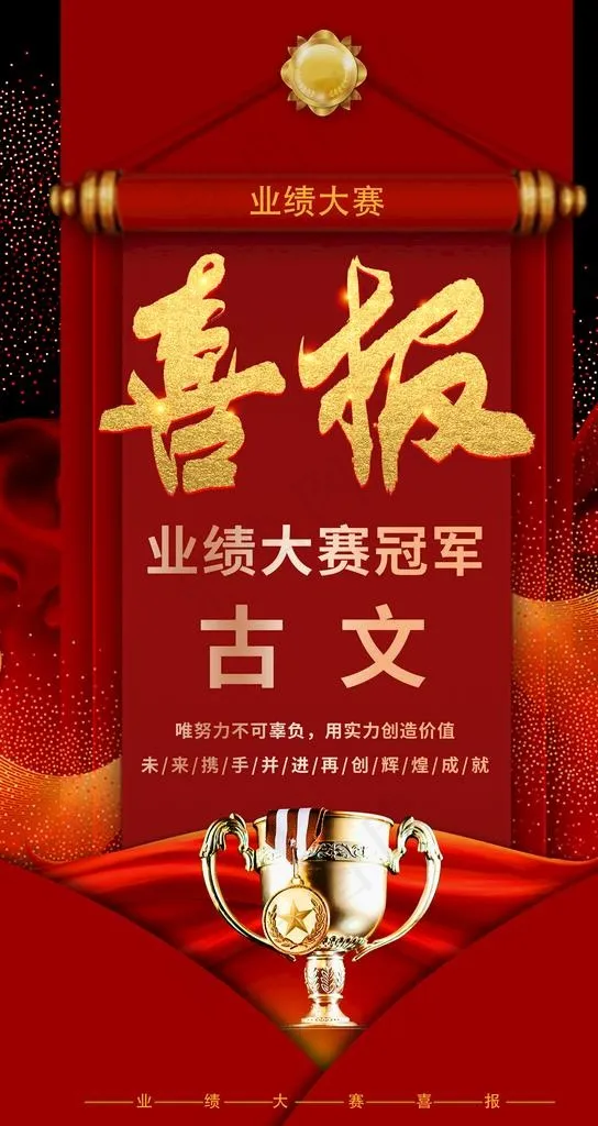 喜报图片(2989X5315(DPI:150))psd模版下载