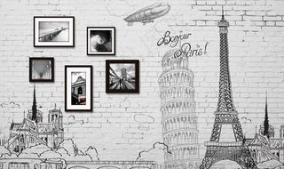 欧式复古背景墙图片