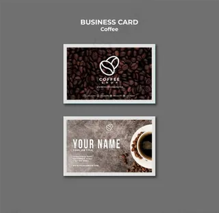 文艺风 咖啡名片图片