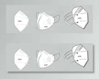 kn95口罩矢量图片