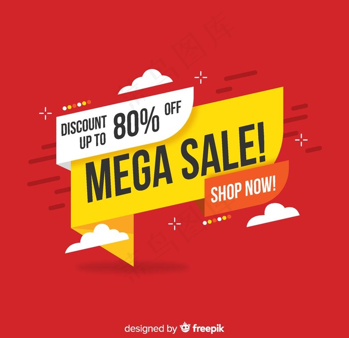 红色促销海报图片