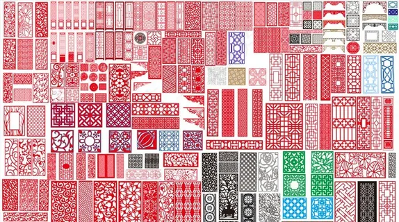 镂空雕刻  仿古边框装饰图片
