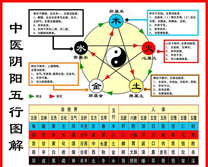 阴阳五行图图片psd模版下载