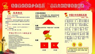 少先队队部文化墙展板版面可编辑图片