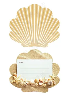 沙滩风格贺卡图片