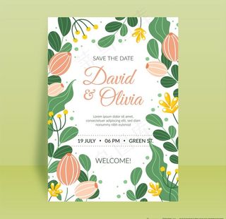 清新自然植物花卉背景底纹海报图片