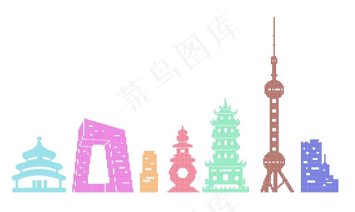 城市像素图片