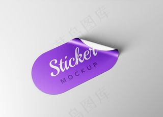 不干胶贴纸样机图片