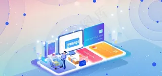 清新科技商务2.5D5G背景图片