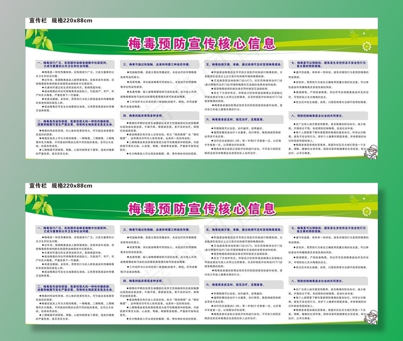 梅毒教育宣传栏图片cdr矢量模版下载