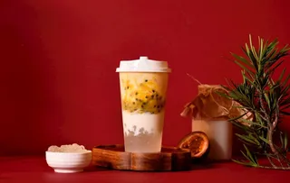 百香果酸奶图片