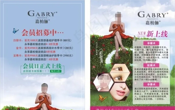 嘉柏俪海报传单设计图片(210X285)cdr矢量模版下载