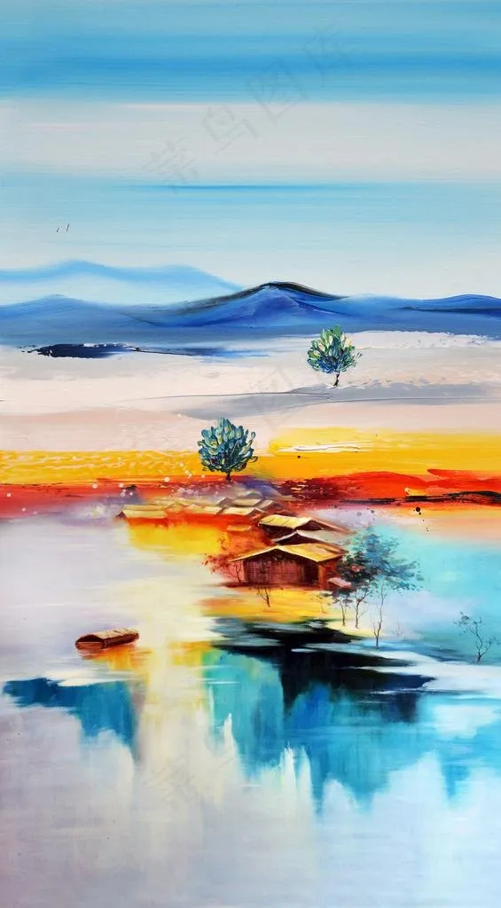 玄关抽象油画图片