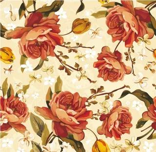 栀子花和月季花背景图片