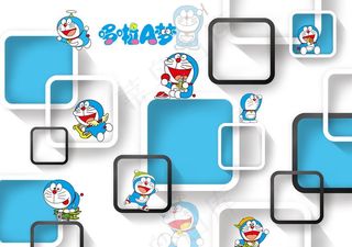 卡通背景墙图片