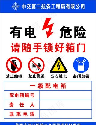 配电箱标识牌图片