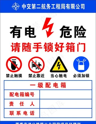 配电箱标识牌图片