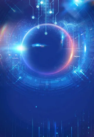 酷炫科技点缀海报图片