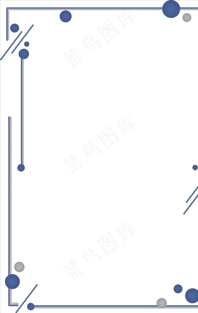 墨蓝色科技几何边框图片cdr矢量模版下载
