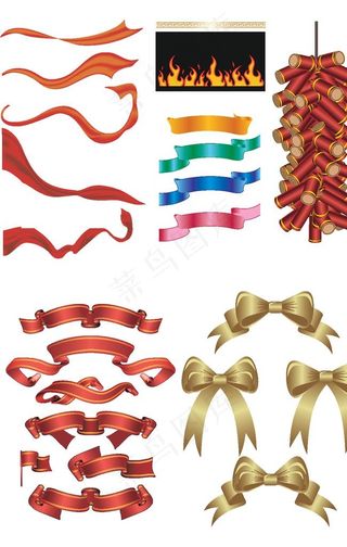 彩带 鞭炮图片