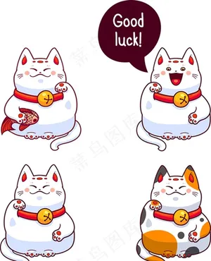 招财猫卡通图片