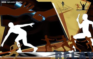 抽像田径运动图片