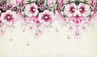 花卉背景墙图片