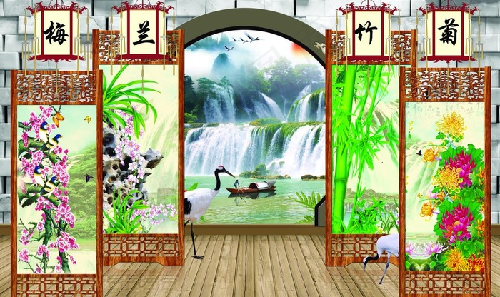 工装背景墙图片