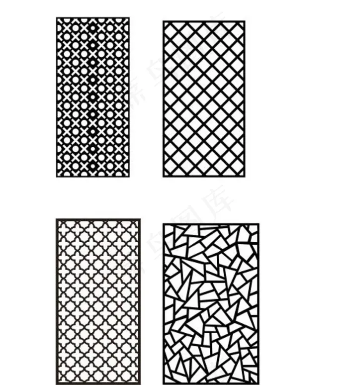 家居隔断 传统隔断 中式花纹图片cdr矢量模版下载