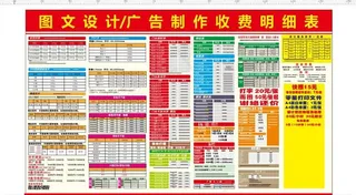 图文广告行业最新价格表格图片