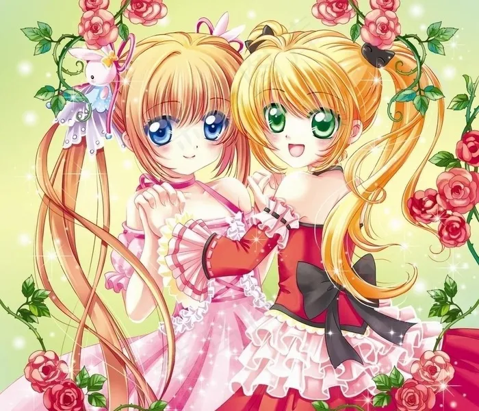 卡通动漫美少女の玫瑰仙子图片psd模版下载