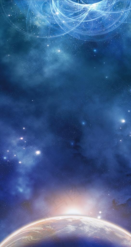 蓝色星球背景图片