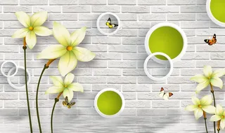 花卉背景墙图片