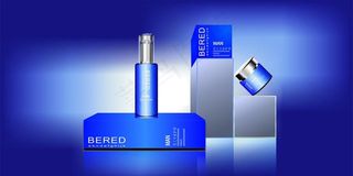 矢量蓝色化妆品图片