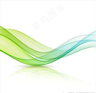 绿色流动透明柔和线条图片 绿色流动透明柔和线条图片