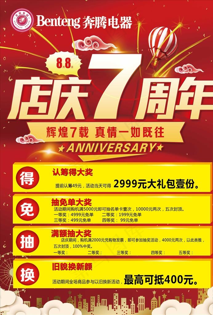 7周年庆图片(3142X4441(DPI:300))psd模版下载