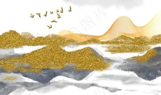 中式轻奢山水图片