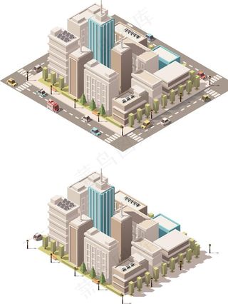 卡通城市建筑图片