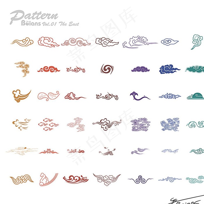 祥云矢量花纹图片