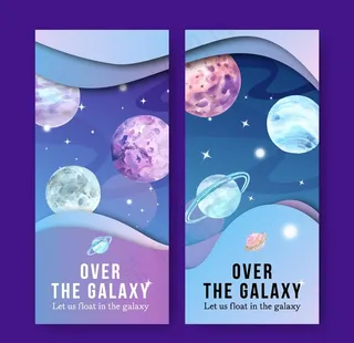 太空宇航员主题卡片图片